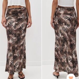 NWT Lioness Hudson maxi skirt in multi animal print
